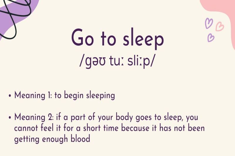 Go to sleep nghĩa là gì? 